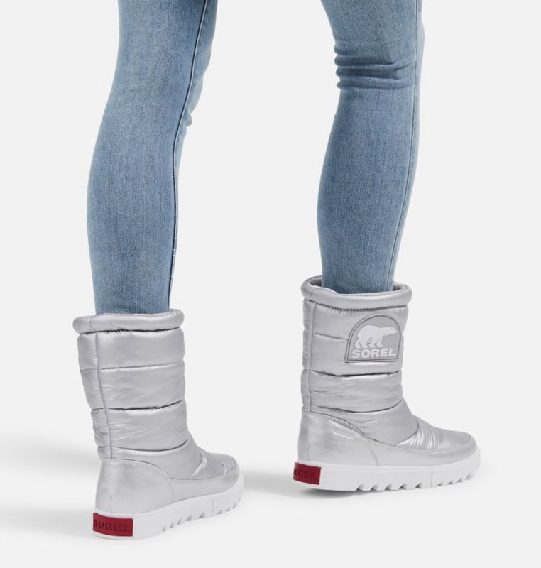 Womens Snow Boots Silver - Sorel Joan Of Arctic™ NEXT LITE Mid Puffy Low - 107-ZFWNQI